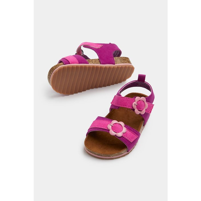 Mothercare Pink Flower Footbed Sandals