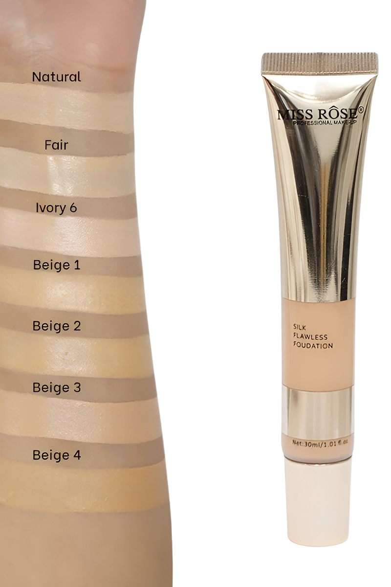 Buy Miss Rose Silk Flawless Foundation 30Ml Beige 2, Available At Beauty Pouch Pakistan