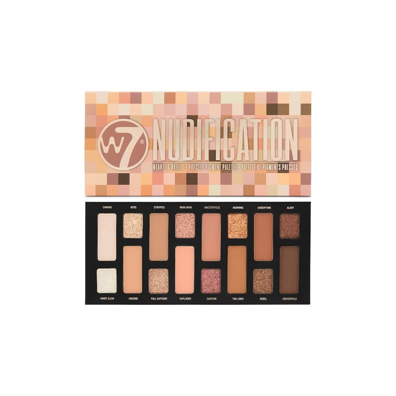 W7 Nudification Pressed Pigment Eye Shadow Palette