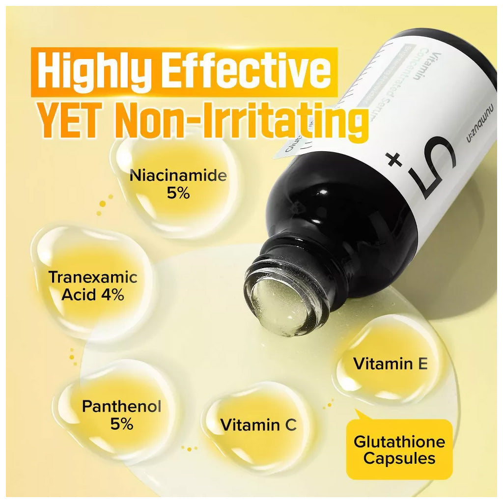 Numbuzin No.5 Glutathione Vitamin Concentrated Serum 30ml at beauty pouch
