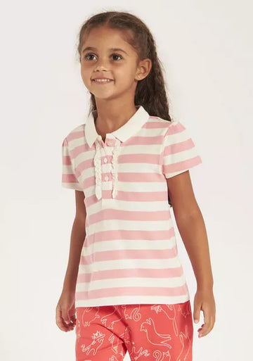 Juniors Striped Polo T-shirt with Short Sleeves (4-5 years)