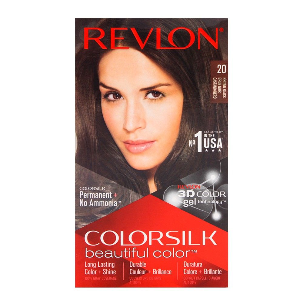 Revlon Colorsilk  Hair Color 20 Brown Black