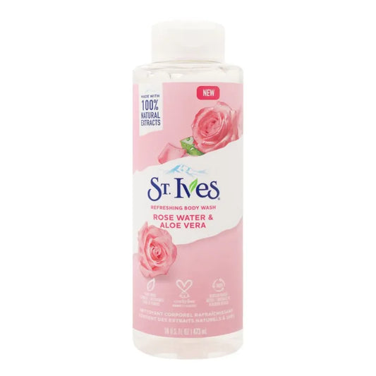 St. Ives, Refreshing Body Wash Rose Water & Aloe Vera 473ml