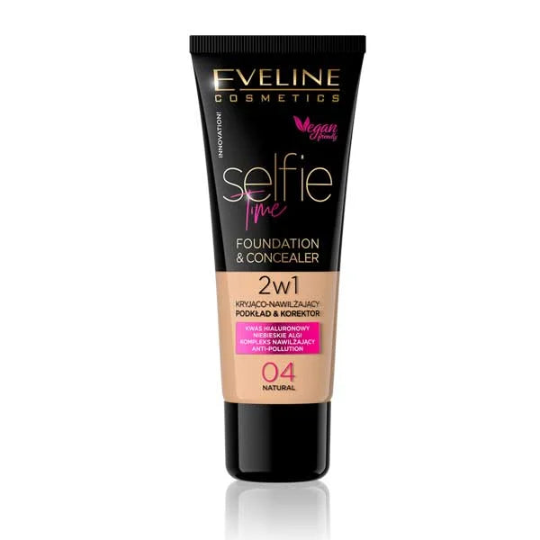 Eveline Selfie Time Foundation And Concealer 04 Natural 30ml