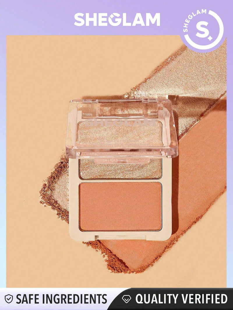 SHEGLAM Glam 101 Hybrid Highlighter & Blush Duo - Vienna