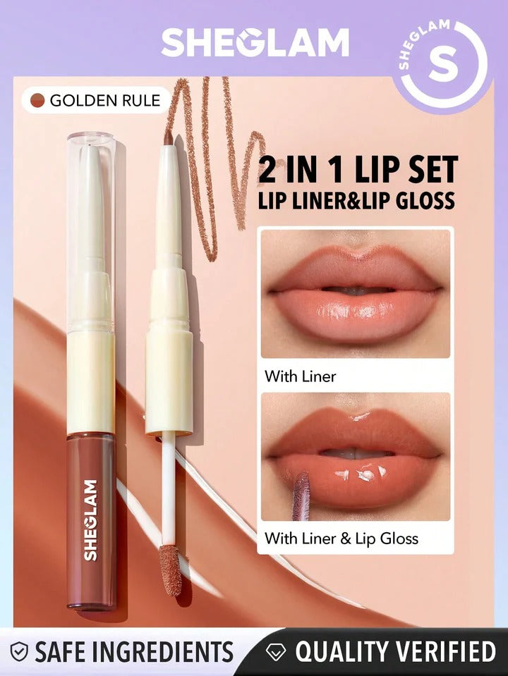 Buy Original Sheglam Lip Rules Liner Gloss Pen Golden Rule 2 In 1 Golden Rule Available At Beauty Pouch Best Price In Pakistan