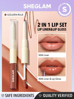 SHEGLAM - Lip Rules Liner & Gloss Pen-Golden Rule 2-In-1 - Golden Rule