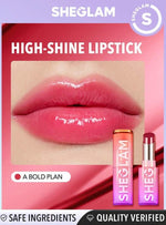 SHEGLAM - Mirror Kiss High-Shine Lipstick - A Bold Plan