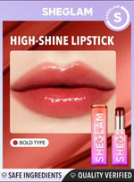 SHEGLAM - Mirror Kiss High-Shine Lipstick - Bold Type