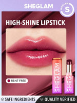 SHEGLAM -  Mirror Kiss High-Shine Lipstick - Rent Free