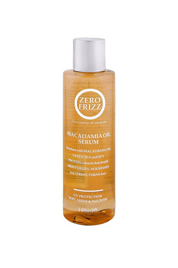Zero Frizz Macadamia Oil Hair Serum Uv Protection For Soft And Nourish 148Ml. Available At Beauty Pouch, Free Delivery Across Pakistan