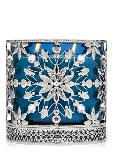 Bath & Body Works Glamourous Snowflakes 3-Wick Candle Holder