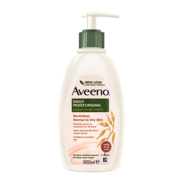 Aveeno Daily Moisturising Yogurt Body Cream Normal To Dry Skin 300ml
