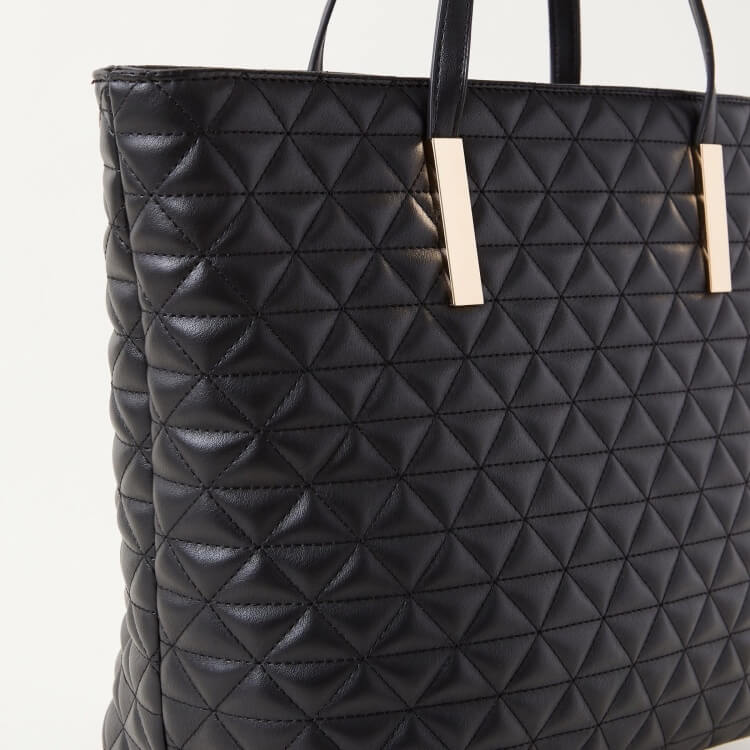 Sasha Quilted Shopper Bag Black Beauty Pouch