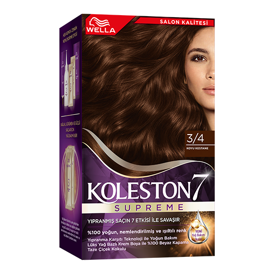 Wella Koleston 7 Supreme Hair Dye 3/4 Dark Chestnut