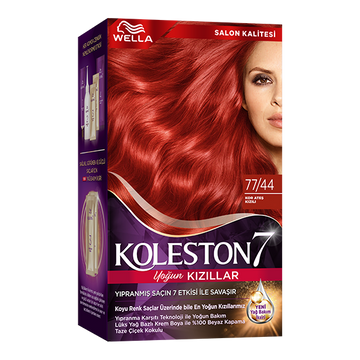 Wella Koleston 7 Supreme Hair Dye 77/44 Ember Fire Red