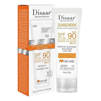Disaar Beauty Skincare Spf 90 Sunscreen Instant Protection Moisturizing Coverage Surge 40g