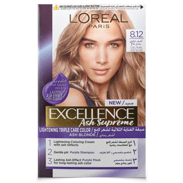 Loreal Paris Excellence Ash Supreme Cool Pearl Blonde 8.12
