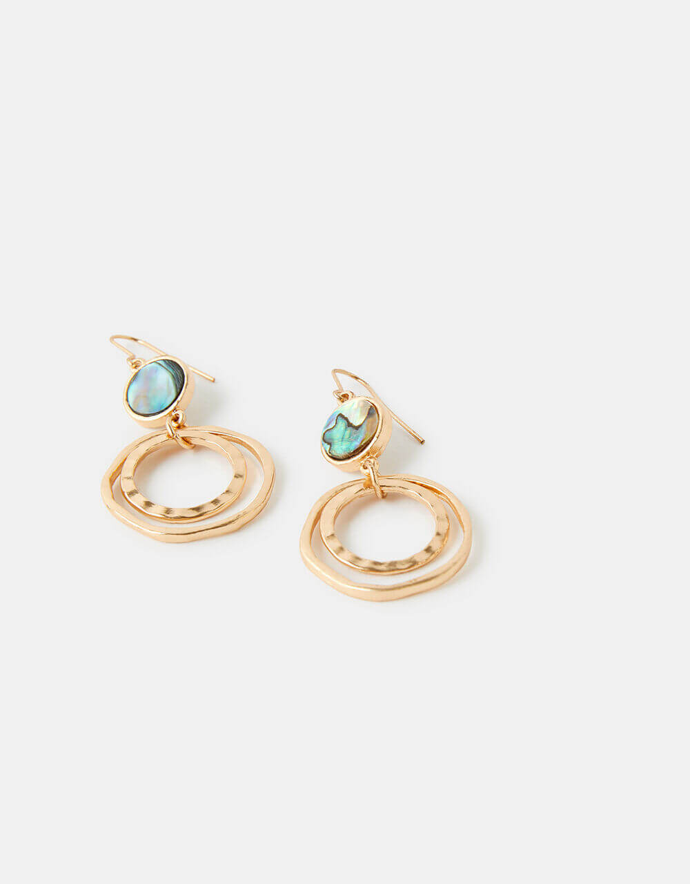 Accessorize Abalone Circle Drop Earrings