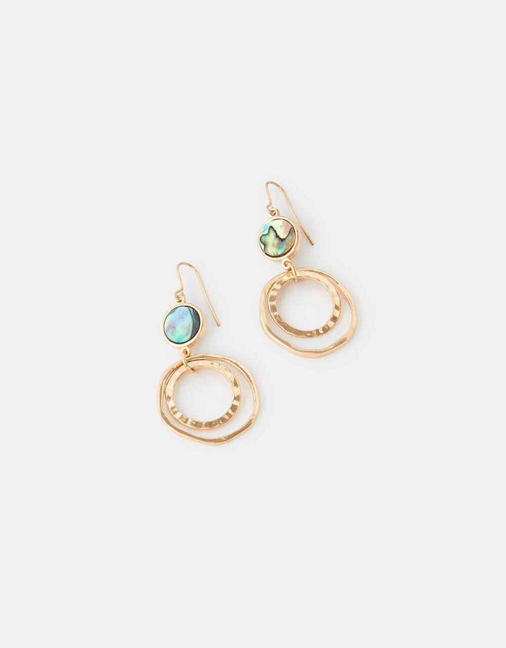 Accessorize Abalone Circle Drop Earrings
