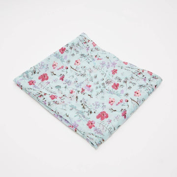 All Over Floral Print Scarf - Green