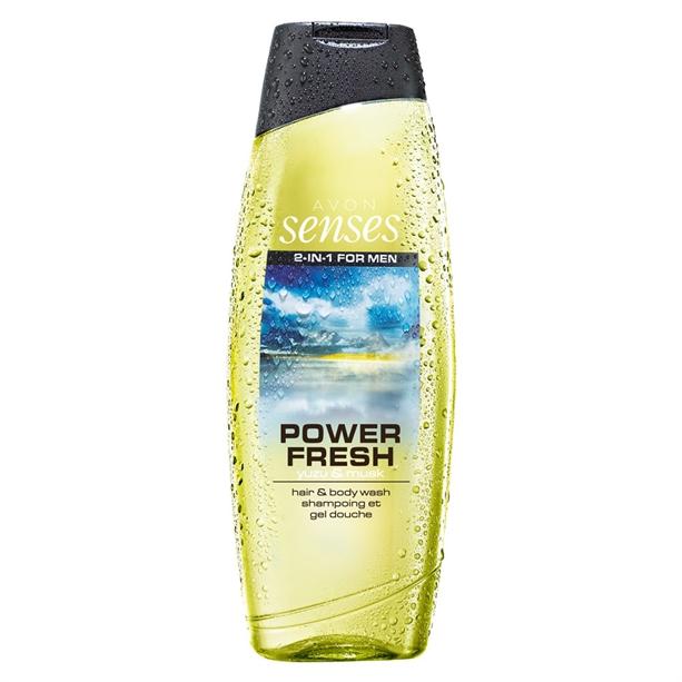 Avon Senses For Men Power Fresh 2-in-1 Hair and Body Wash