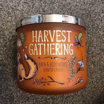 Bath & Body Works - 3 Wick Scented Candle - Harvest Gathering