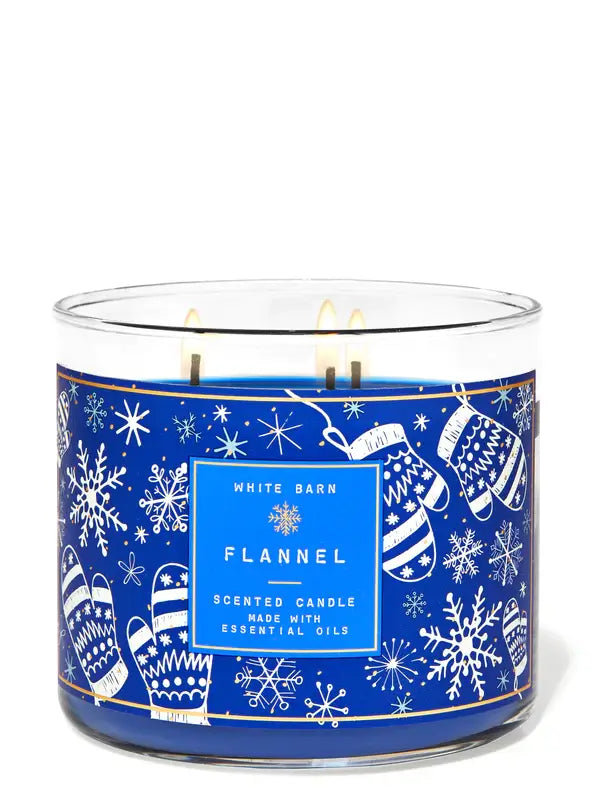 Bath & Body Works Flannel 3-Wick Candle