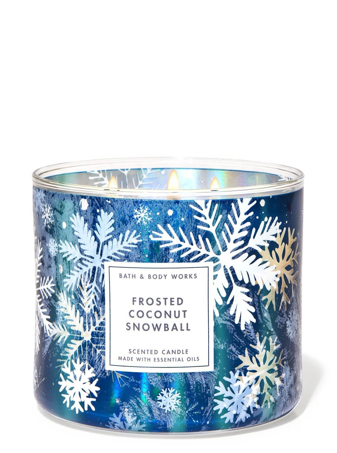 Bath & Body Works Frosted Coconut Snowball 3 Wick Candle