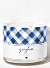 Bath & Body Works Gingham  3-Wick Candle