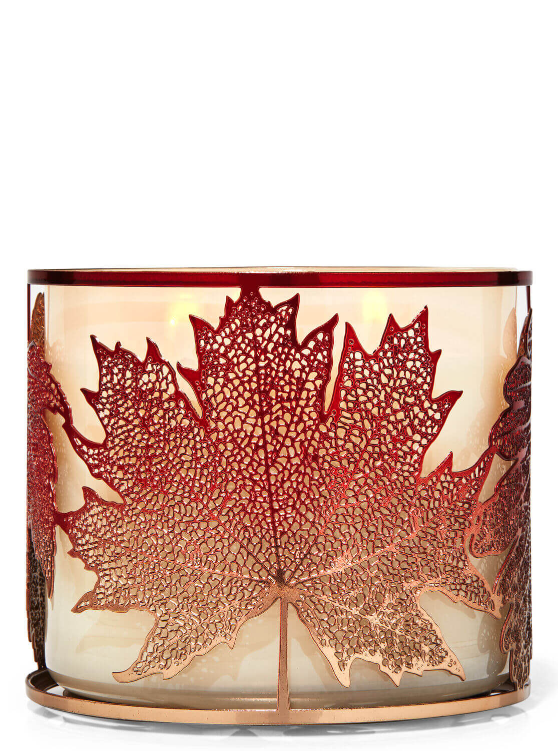 Bath & Body Works Ombre Maple Leaves 3-Wick Candle Holder