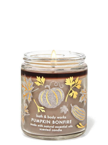 Bath & Body Works Pumpkin Bonfire Single Wick Candle