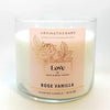 Bath & Body Works Rose Vanilla 3 Wick Candle