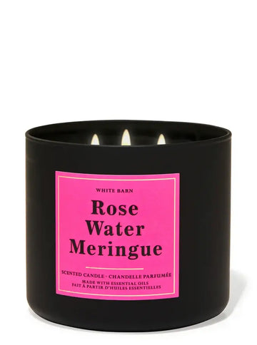 Bath & Body Works Rose Water Meringue 3-Wick Candle