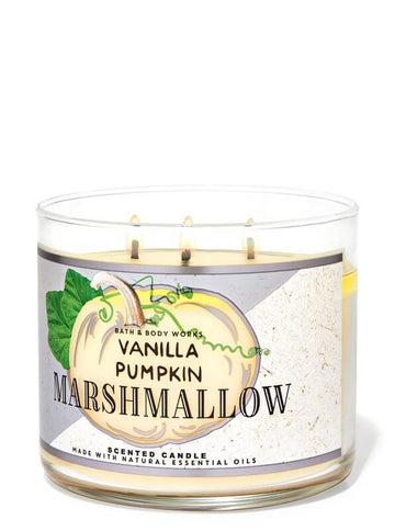 Bath & Body Works Vanilla Pumpkin Marshmallow 3-Wick Candle