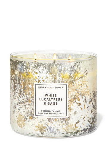 Bath & Body Works Wite Eucalyptus & Sage 3-Wick Candle