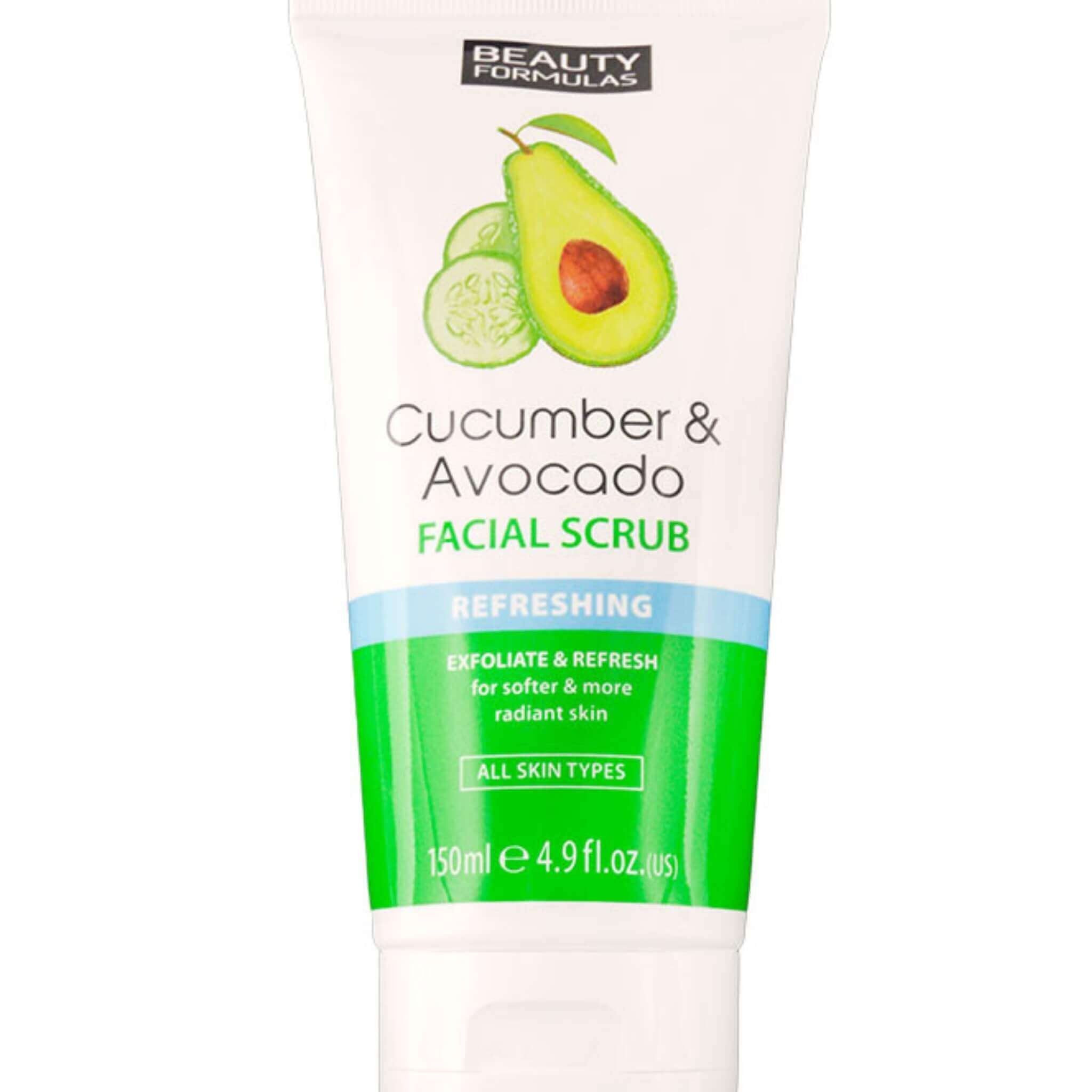 Beauty Formulas Cucumber And Avocado Facial Scrub 150Ml