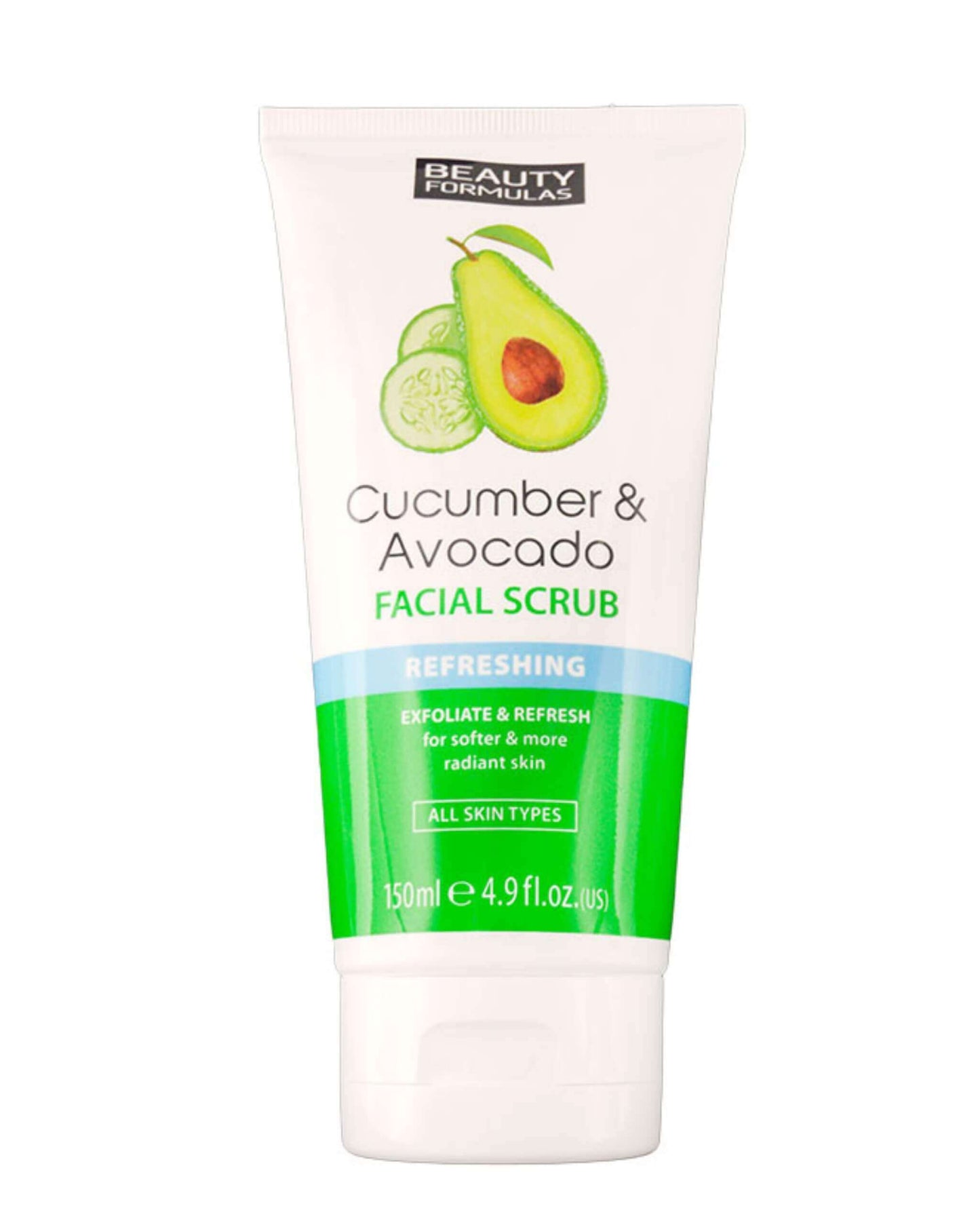 Beauty Formulas Cucumber And Avocado Facial Scrub 150Ml