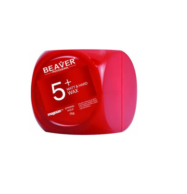 Beaver Professional 5+ Magotan Matt & Hard Strong Hold Hair Wax 75g