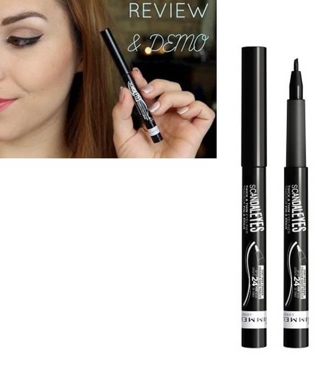 Rimmel London Scandaleyes Thick And Thin In One Eyeliner 24Hr Black