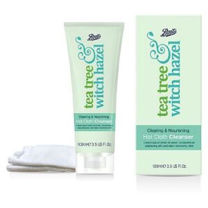 Boots Tea Tree and Witch Hazel Clearing and Nourishing Hot Cloth Cleanser 100ml