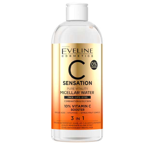 Eveline C Sensation Micellar Water 10% Vitamin C 3 In 1