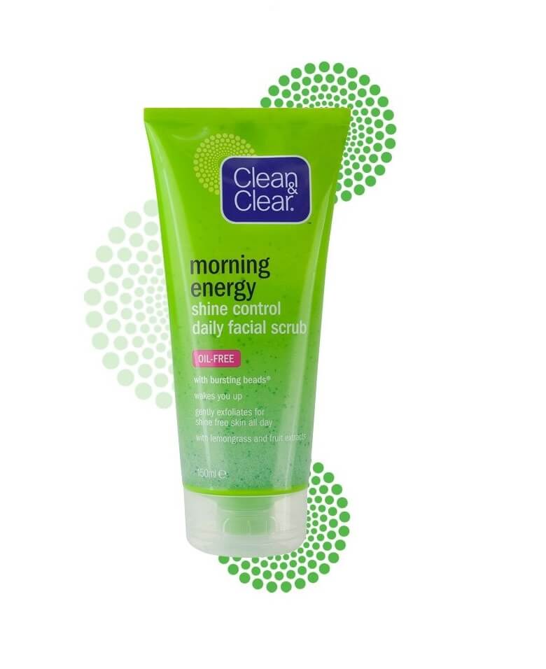 Clean & Clear Morning Energy Shine Control Daily Facial Scrub 150 Ml