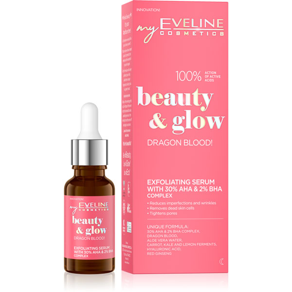 Eveline Beauty & Glow Exfoliating Serum With Aha 30% & Bha 2% Acid Complex 18ml