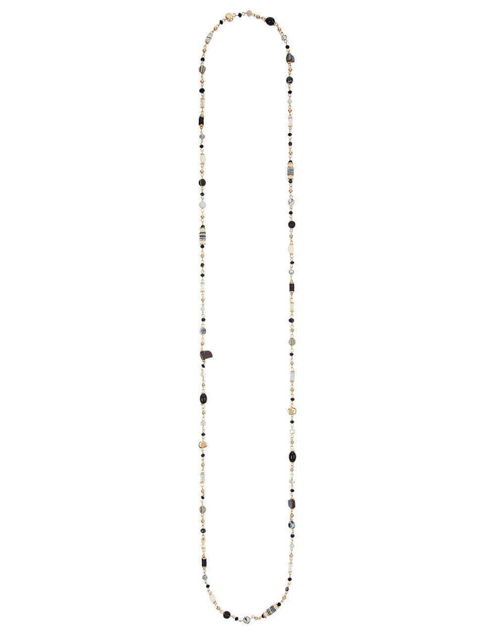 Accessorize Extra Long Beaded Rope Necklace