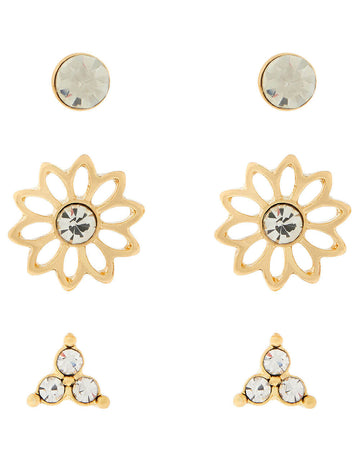 Accessorize Flower and Sparkle Stud Earring Set