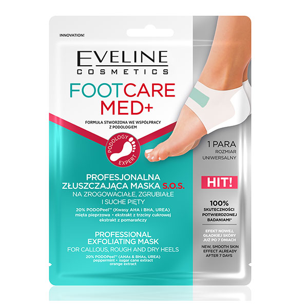 Eveline Foot Care Med+ Prof Exfoliating Mask (For Callous Rough & Dry Heels)