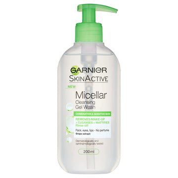 Garnier Micellar Cleansing Gel Wash 200ml Oily To Combination Skin