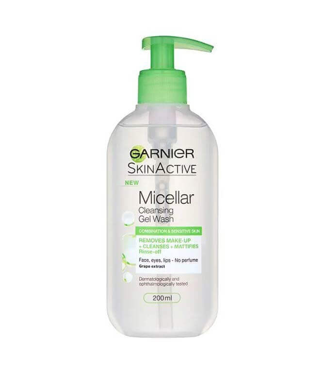 Garnier Micellar Gel Face Wash Combination Skin 200Ml