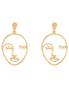 Accessorize Gold Face Earrings